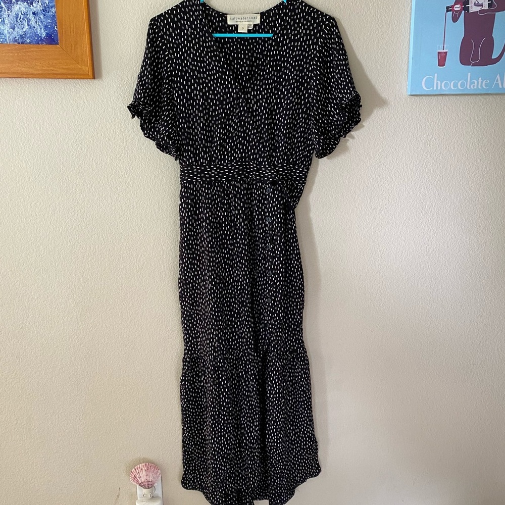 Saltwater luxe wrap dress